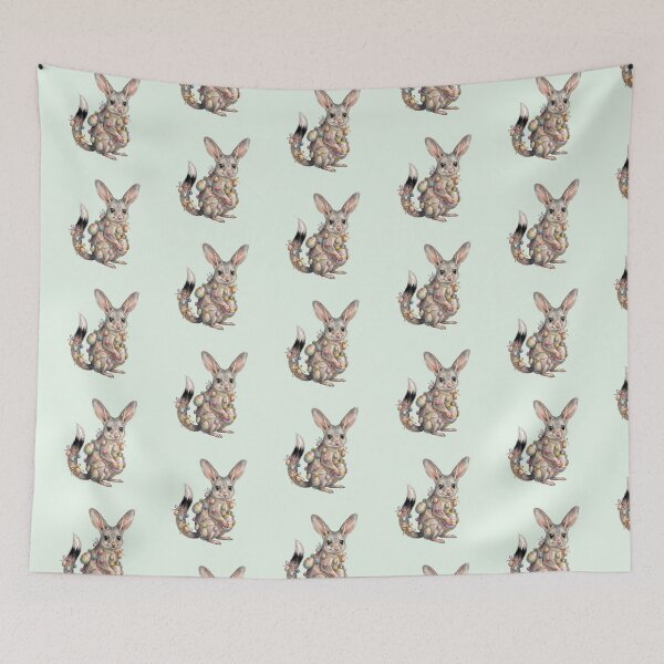 Item preview, Watercolor Easter Bilby with Colorful Eggs - Australian Wildlife Art designed and sold by Wennebabs.