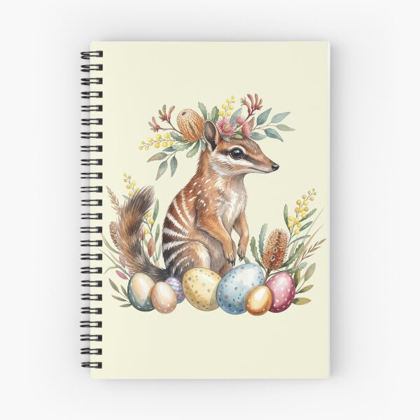 Item preview, Easter Numbat with Native Wildflowers - Cute Australian Wildlife Easter Art designed and sold by Wennebabs.