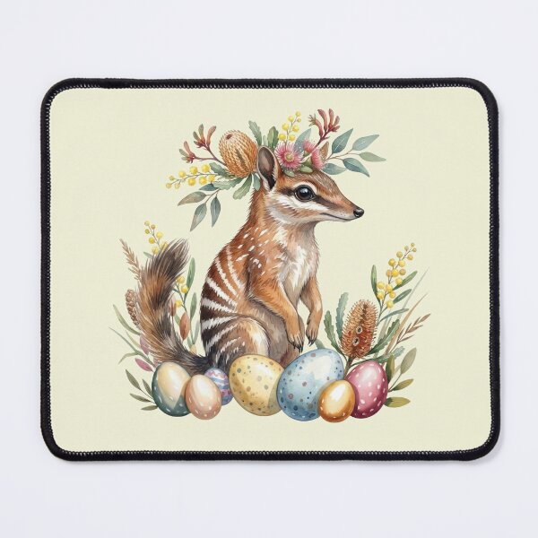 Item preview, Easter Numbat with Native Wildflowers - Cute Australian Wildlife Easter Art designed and sold by Wennebabs.