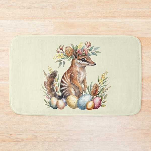 Item preview, Easter Numbat with Native Wildflowers - Cute Australian Wildlife Easter Art designed and sold by Wennebabs.