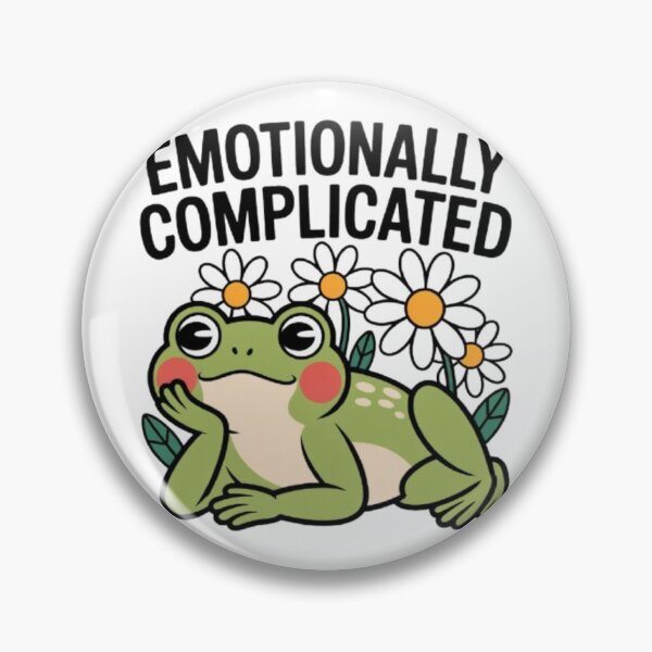 Item preview, Emotionally Complicated – Cute Frog Feelings Graphic designed and sold by NewUSShop.