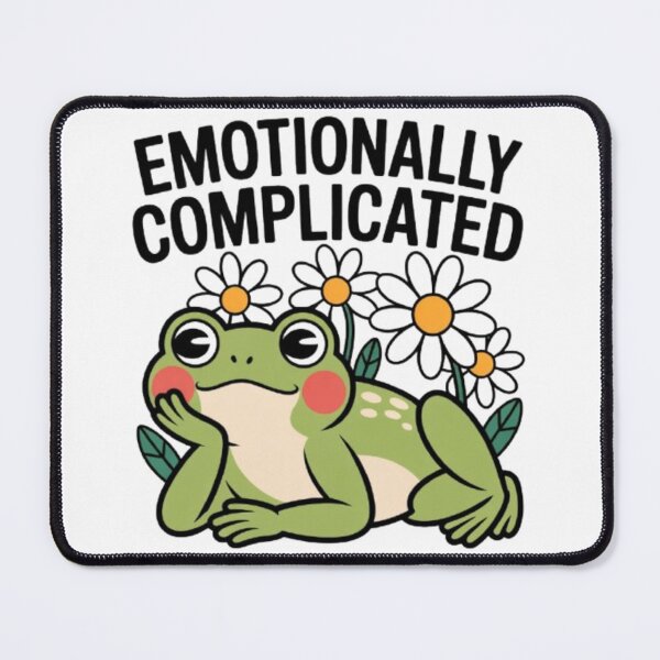 Item preview, Emotionally Complicated – Cute Frog Feelings Graphic designed and sold by NewUSShop.