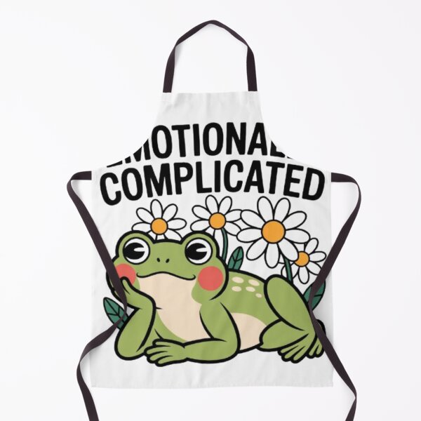 Item preview, Emotionally Complicated – Cute Frog Feelings Graphic designed and sold by NewUSShop.