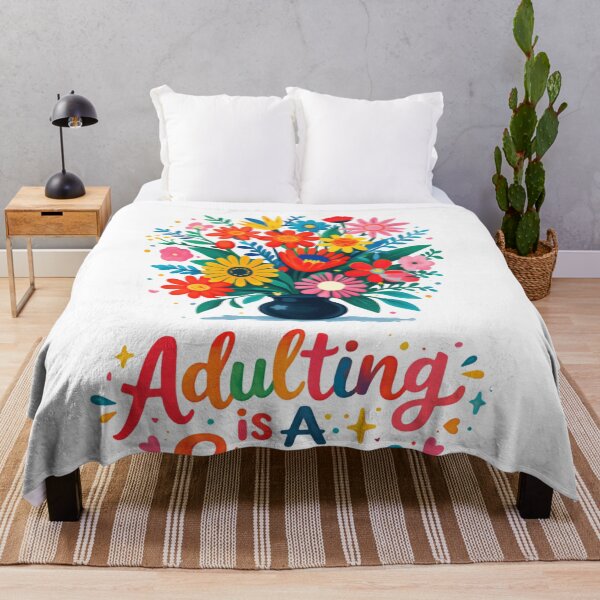 Item preview, Adulting Is A Scam Sarcastic Funny Adulting Meme designed and sold by SkeletonsDanger.