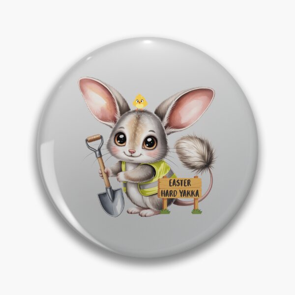 Item preview, Easter Bilby Hard Yakka – Funny Australian Tradie Easter Egg Hunt Illustration designed and sold by Wennebabs.