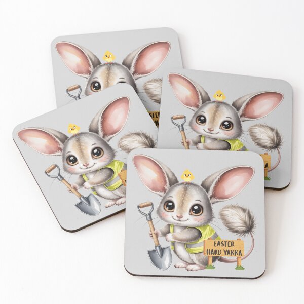 Item preview, Easter Bilby Hard Yakka – Funny Australian Tradie Easter Egg Hunt Illustration designed and sold by Wennebabs.