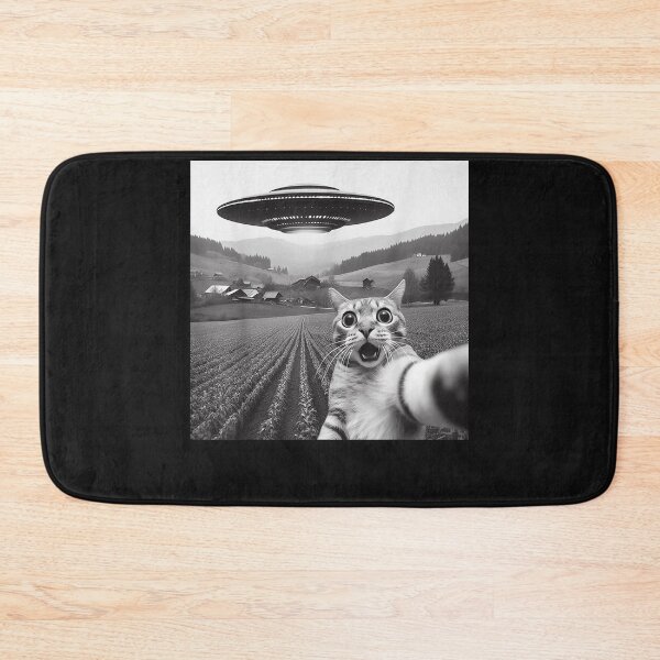 Item preview, Cat Selfie With Alien UFO Funny Cat Gifts For Men Women Kid designed and sold by MOHAMED FRASER.