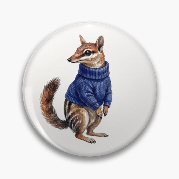Item preview, Cute Numbat in Blue Jumper - Modern Australiana Watercolor Art designed and sold by Wennebabs.