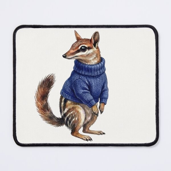 Item preview, Cute Numbat in Blue Jumper - Modern Australiana Watercolor Art designed and sold by Wennebabs.