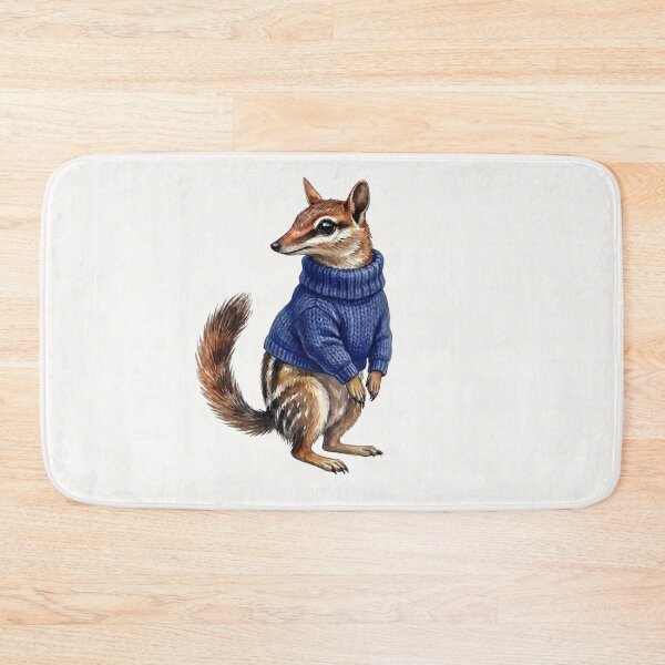 Item preview, Cute Numbat in Blue Jumper - Modern Australiana Watercolor Art designed and sold by Wennebabs.