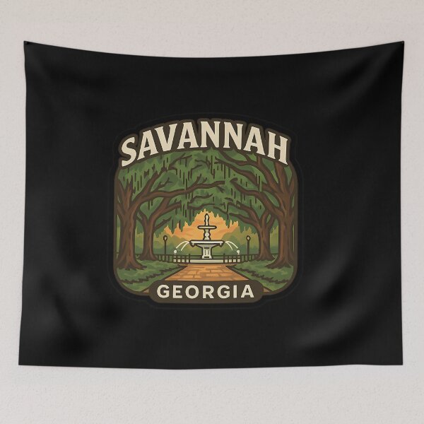 Item preview, Savannah Georgia Sunset Fountain Travel designed and sold by vgggeirjpe25.