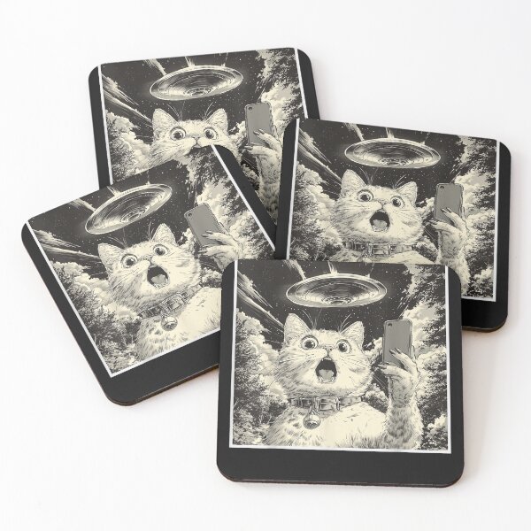 Item preview, Cat Selfie With Alien UFO Funny Meme For Men Women designed and sold by MOHAMED FRASER.
