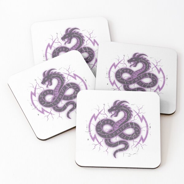Item preview, Distressed Norse Snake Rune with Lightning Serpent designed and sold by chattsuede.