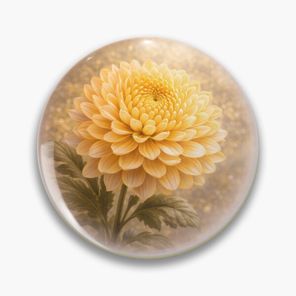 Item preview, Golden Chrysanthemum Bloom – Radiant Floral Portrait designed and sold by TheJoyfulPen.