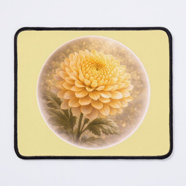 Item preview, Golden Chrysanthemum Bloom – Radiant Floral Portrait designed and sold by TheJoyfulPen.
