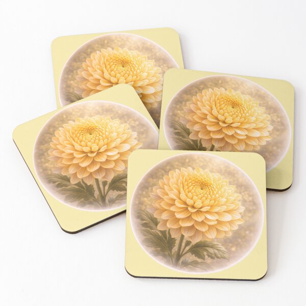 Item preview, Golden Chrysanthemum Bloom – Radiant Floral Portrait designed and sold by TheJoyfulPen.