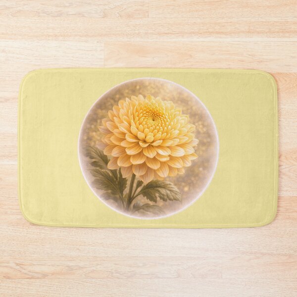 Item preview, Golden Chrysanthemum Bloom – Radiant Floral Portrait designed and sold by TheJoyfulPen.