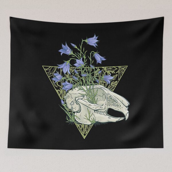 Item preview, Harebells Animal Skull Botanical Illustration designed and sold by vgggeirjpe25.