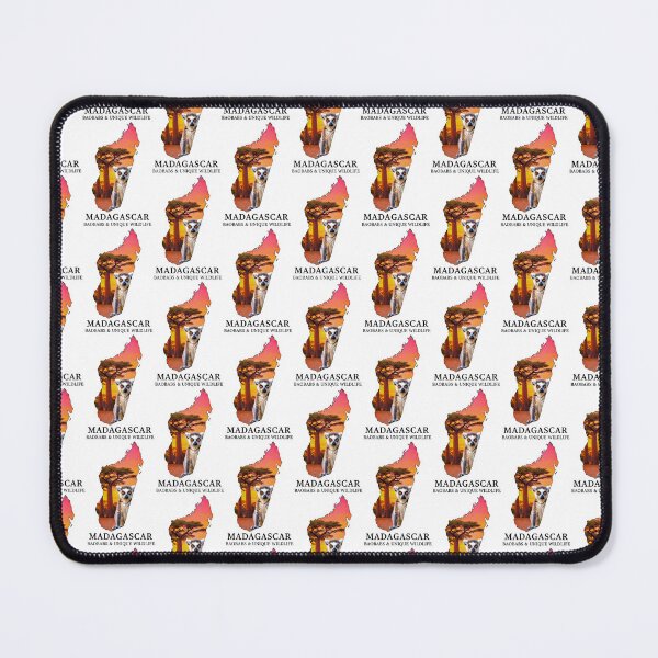Item preview, Madagascar Map Art - Ancient Baobab Trees & Unique Lemur Wildlife Design designed and sold by AbulailArt.