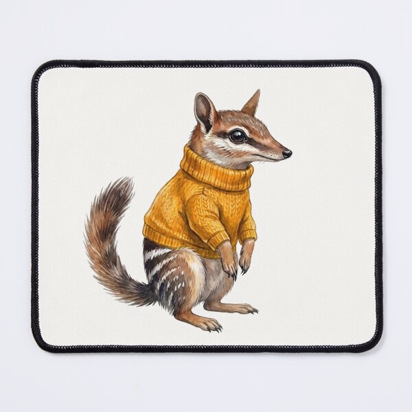 Item preview, Cute Numbat in Ochre Yellow Jumper - Cozy Australian Wildlife Art designed and sold by Wennebabs.