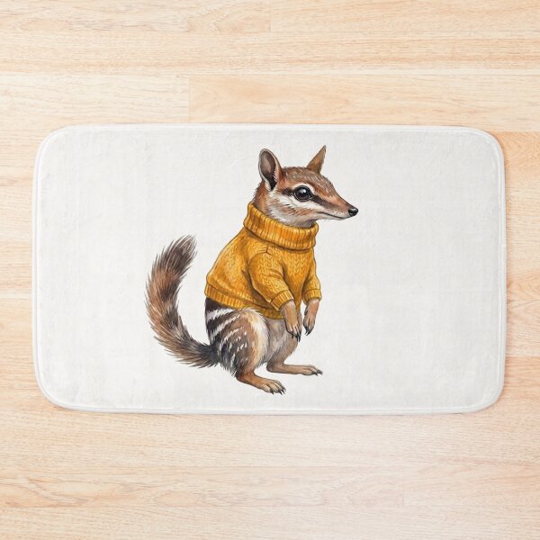 Item preview, Cute Numbat in Ochre Yellow Jumper - Cozy Australian Wildlife Art designed and sold by Wennebabs.
