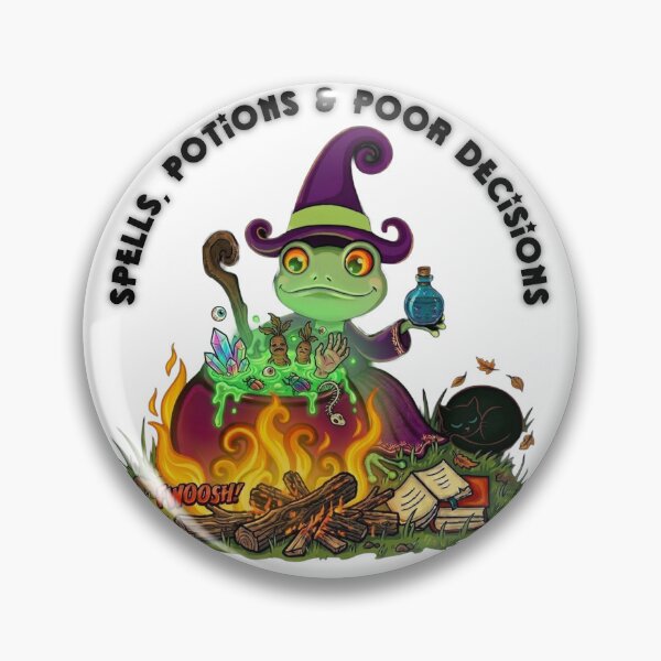 Item preview, Witch Frog brewing potions designed and sold by NormzCrafts.