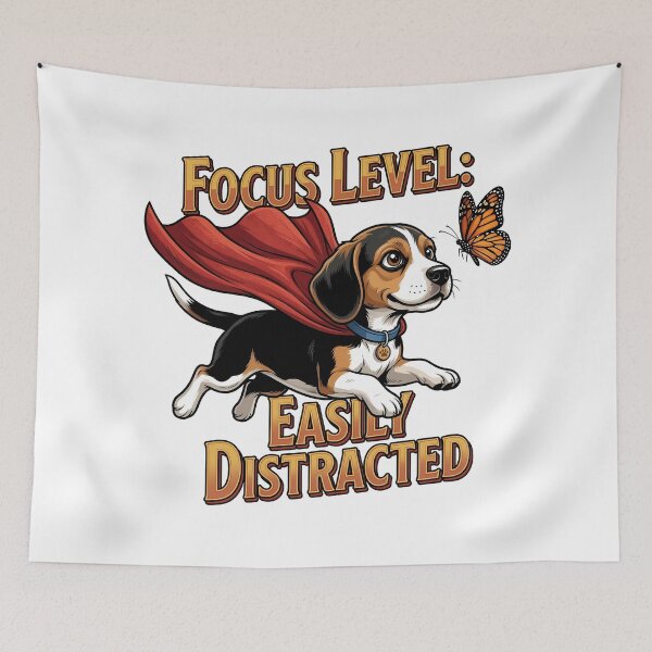 Item preview, Upgraded Funny Super Beagle Focus Level Easily Distracted Graphic designed and sold by Tong4130.