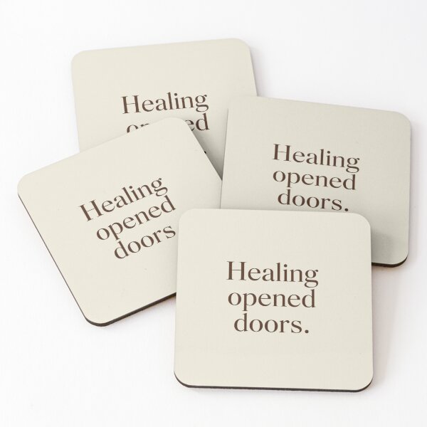 Item preview, Healing Opened Doors – Minimal Healing Quote Design designed and sold by Irene Catchmind.