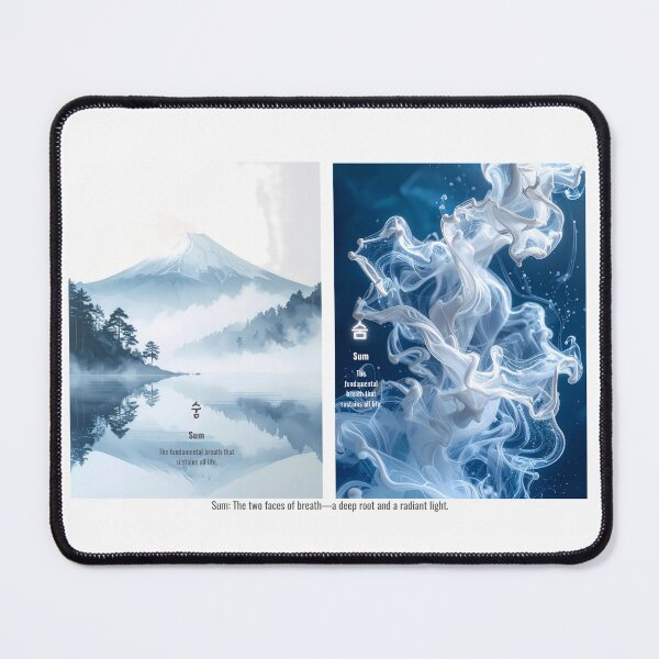Item preview, Korean Word "Sum" (Breath) – Hangul Typography Art Set designed and sold by ZenHangulArt.