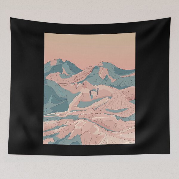 Item preview, Surreal Face In The Mountains Optical Illusion designed and sold by vgggeirjpe25.