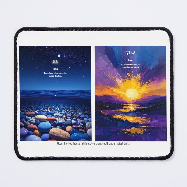 Item preview, Korean Word "Goyo" (Stillness) – Hangul Typography Art Set designed and sold by ZenHangulArt.