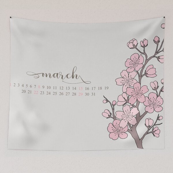 Item preview, March Birth Flower - Pink Cherry Blossom designed and sold by storieslanguage.