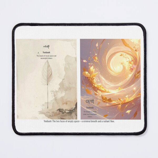Item preview, Korean Word "Yeobaek" (Empty Space) – Hangul Typography Art Set designed and sold by ZenHangulArt.