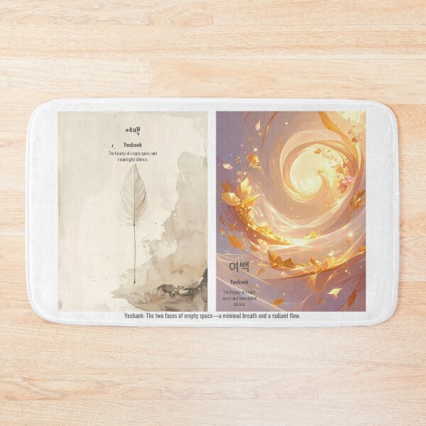 Item preview, Korean Word "Yeobaek" (Empty Space) – Hangul Typography Art Set designed and sold by ZenHangulArt.