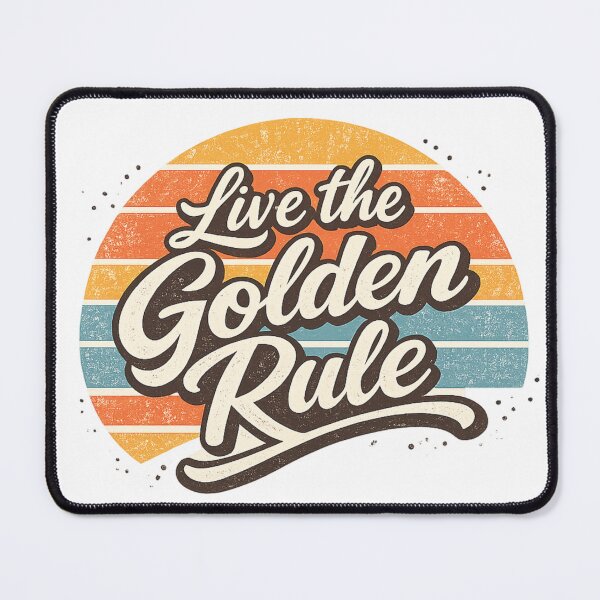 Item preview, Live the Golden Rule – Retro Kindness Shirt – Matthew 7:12 Christian Inspirational Design designed and sold by SoulThread Studio.