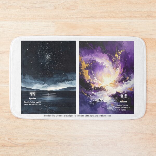 Item preview, Korean Word "Byeolbit" (Starlight) – Hangul Typography Art Set designed and sold by ZenHangulArt.