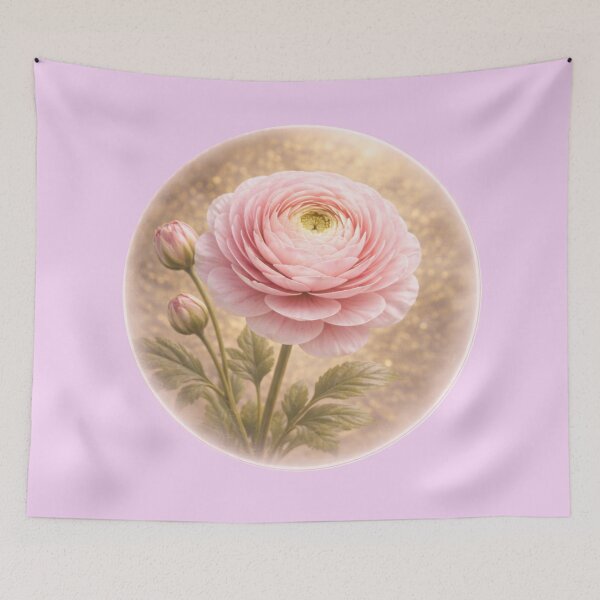Item preview, Delicate Ranunculus Blossom – Romantic Floral Portrait designed and sold by TheJoyfulPen.