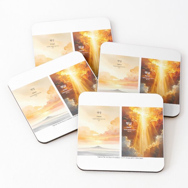 Item preview, Korean Word "Haetsal" (Sunlight) – Hangul Typography Art Set designed and sold by ZenHangulArt.