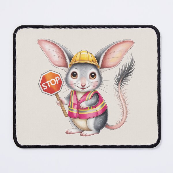 Item preview, Cute Lady Tradie Bilby – Australian Pink Hi-Vis Construction Art designed and sold by Wennebabs.