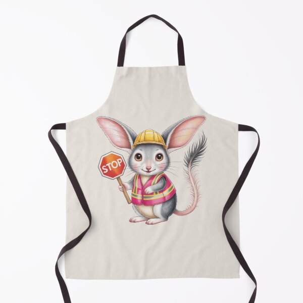Item preview, Cute Lady Tradie Bilby – Australian Pink Hi-Vis Construction Art designed and sold by Wennebabs.