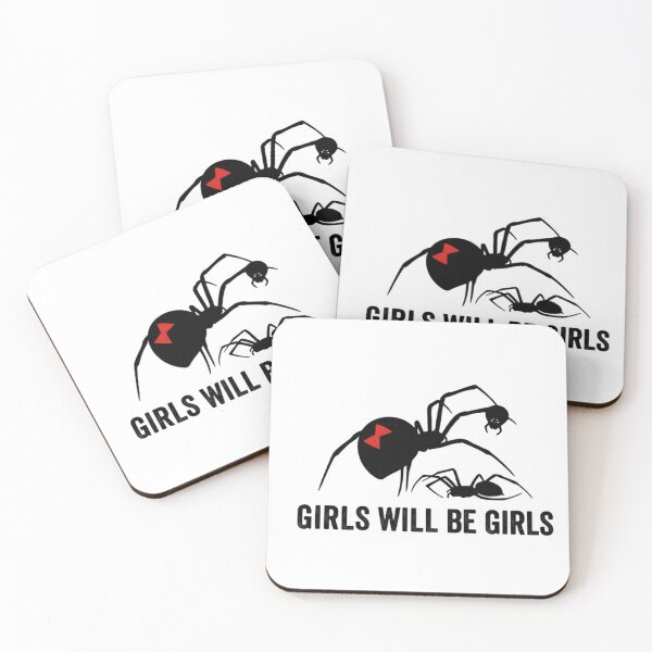 Item preview, Girls Will Be Girls Cute Witch Feminist black widow spider designed and sold by SkeletonsDanger.