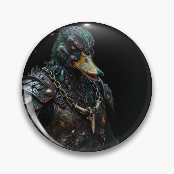 Item preview, Dark Duck Warrior – Gothic Fantasy Animal Knight designed and sold by EpicMerchRealm.