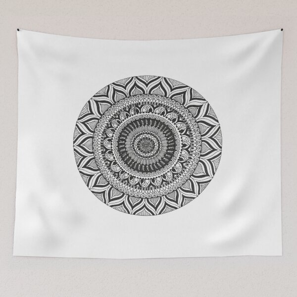 Item preview, Intricate Black and White Mandala Art designed and sold by Monishgoud.