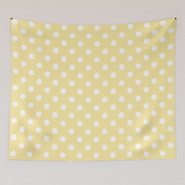 Item preview, White Polka Dots on Pastel Yellow designed and sold by POLKAIWERX.