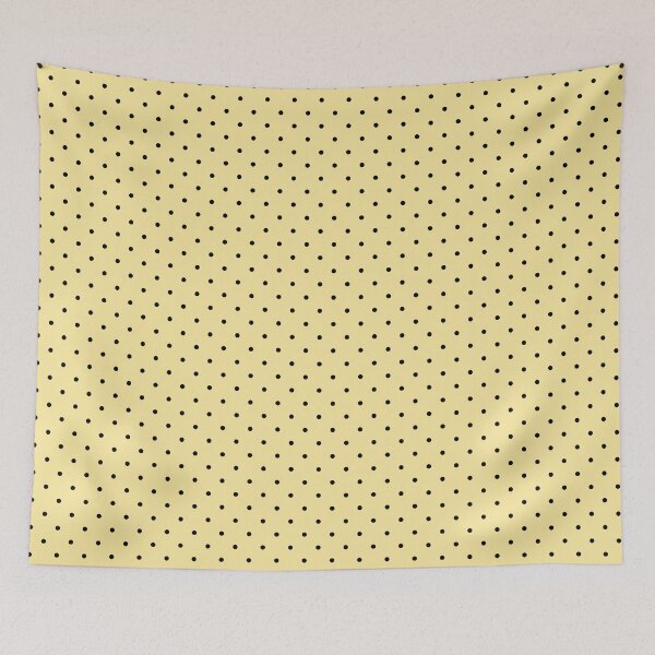 Item preview, Black Small Polka Dots On Pastel Yellow designed and sold by POLKAIWERX.