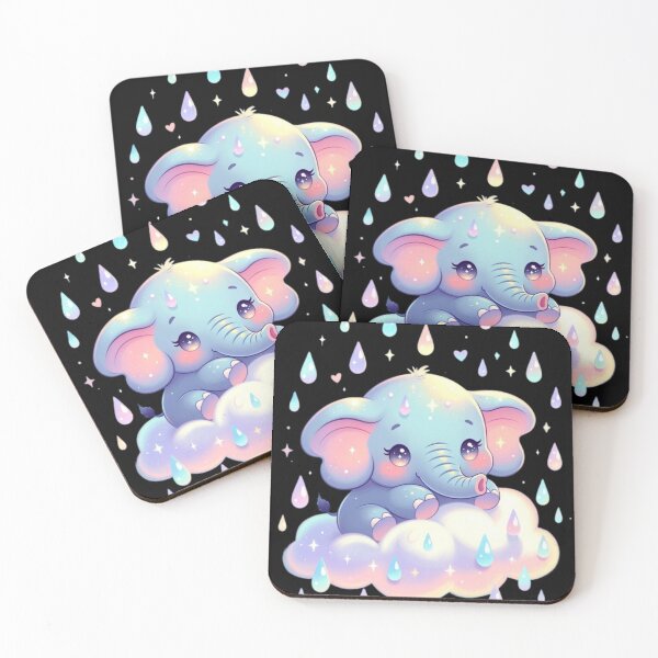 Item preview, Cute Elephant Cloud Rain designed and sold by CoquetteLunaCo.