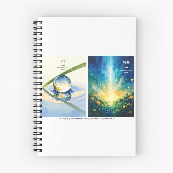 Item preview, Korean Word "Iseul" (Morning Dew) – Hangul Typography Art Set designed and sold by ZenHangulArt.