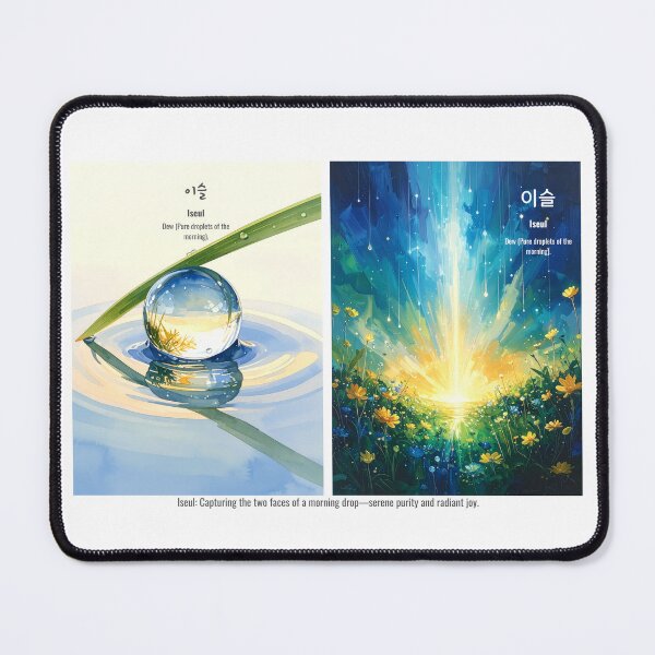 Item preview, Korean Word "Iseul" (Morning Dew) – Hangul Typography Art Set designed and sold by ZenHangulArt.