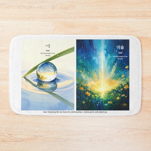 Item preview, Korean Word "Iseul" (Morning Dew) – Hangul Typography Art Set designed and sold by ZenHangulArt.