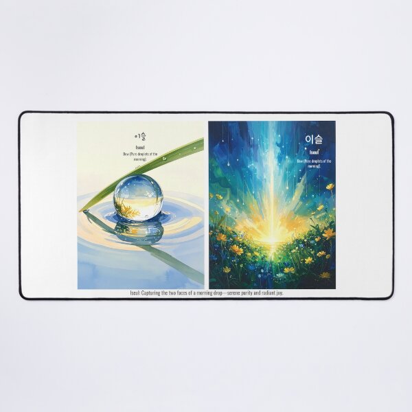 Item preview, Korean Word "Iseul" (Morning Dew) – Hangul Typography Art Set designed and sold by ZenHangulArt.
